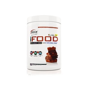Supliment alimentar cu ciocolată Genius Nutrition iFood, pentru energie și sănătate.