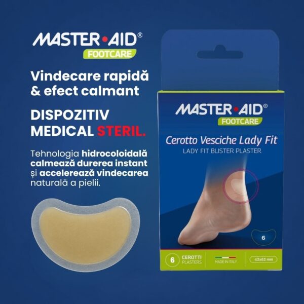 Plasturi pentru Vezicule Hidrocoloid Lady, 6 Bucati, Master-Aid