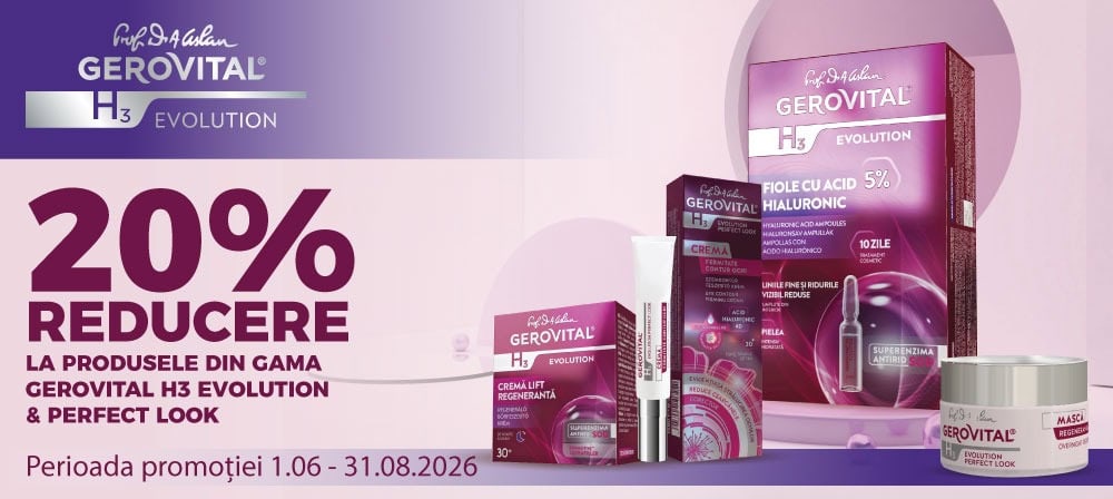 -20% Gerovital Iunie August 2026