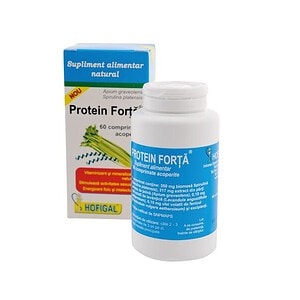 Supliment alimentar natural Proteine Forte cu spirulină și plante, pentru susținerea sănătății gener.