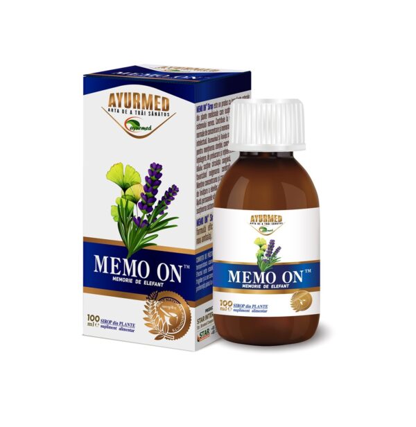 Memo On Ayurmed - 120 tablete Remediu natural Memo On de la Ayurmed pentru memorie si concentrare.