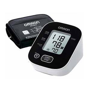 Tensiometru digital Omron M300 cu manșetă neagră.