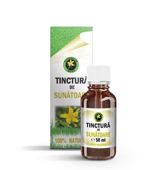 Tinctură de Sunătoare 50ml - tratament natural pentru anxietate și stres.