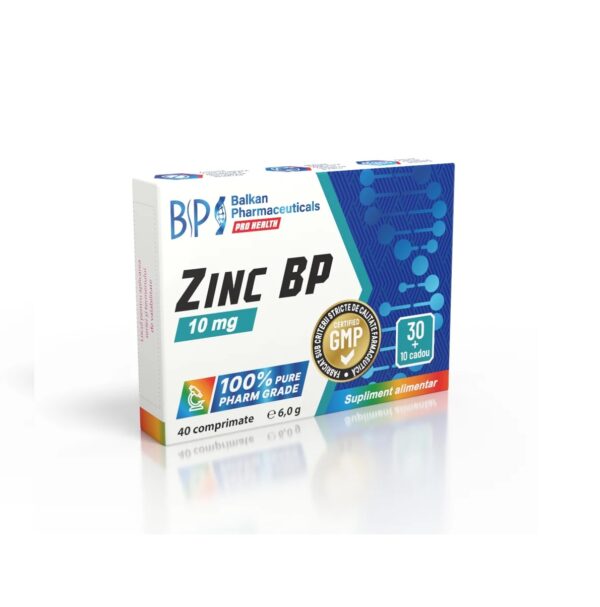 Cutie Zinc BP 10 mg, supliment alimentar pentru sănătatea sistemului imunitar, 40 comprimate, farmac.