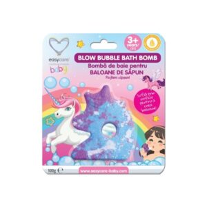 Bomba de baie cu efect unicorn Bomba de baie cu efect unicorn, parfum de căpșuni pentru copii.