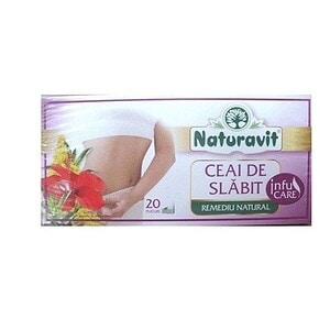 Pachet de ceai pentru slabit Naturavit cu 20 doze.