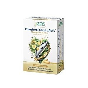 Colesterol CardioActiv Adya Green Pharma Supliment pentru colesterol cu Omega 3, 6, 9 de la Adya Green Pharma.