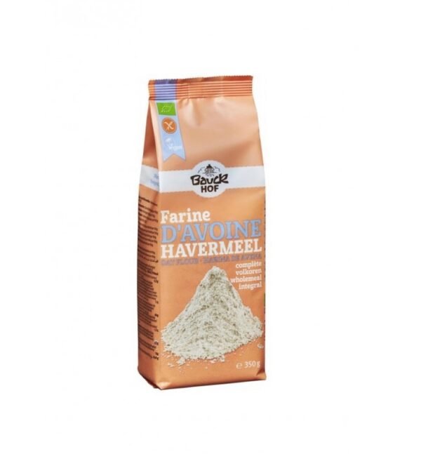 Făină de ovăz bio pentru burger Făină de ovăz bio pentru burger, fără gluten, 350g, BauckHof Biogama.