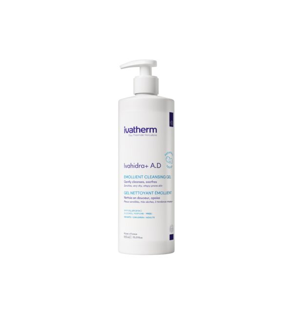 Gel de Spalare Emolient Ivahidra+ A.D, 450 ml, Ivatherm