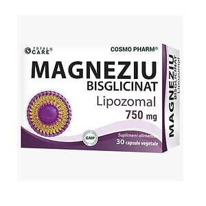 Magneziu Bisglicinat Lipozomal, 750 mg, 30 Comprimate, CosmoPharm