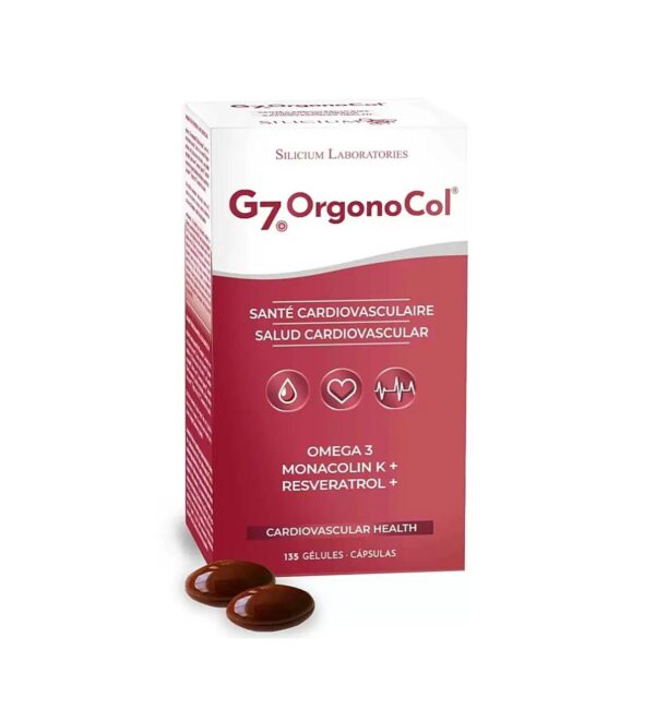 G7 OrgonoCol - Supliment cardiovascular Supliment pentru sănătate cardiovasculară G7 OrgonoCol cu Omega 3, Monacolin K și Resveratrol.
