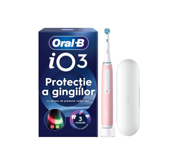 periuta-de-dinti-electrica-io-3-1-rezerva-1-trusa-de-voiaj-roz-oral-b-O44561-farmacia-morpheus Periuta de Dinti Electrica iO 3, 1 Rezerva, 1 Trusa de Voiaj, Roz, Oral-B