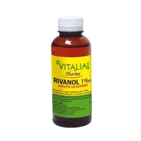 Rivanol 0.1% - Vitalia Pharma Sticla de Rivanol 0.1% pentru uz extern, Vitalia Pharma.