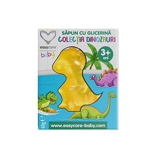 Sapun Dinozaur cu Glicerină pentru Copii Sapun cu forma de dinozaur pentru copii, 60 g, EasyCare Baby.