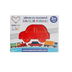 Sapun cu Glicerină pentru Copii Vehicule Sapun cu glicerină în formă de vehicul pentru copii, 60 g.