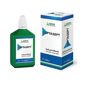 Septasept soluție cutanată 120ml Septasept soluție cutanată pentru igienizare și dezinfectare.