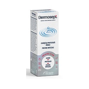 Spray Hydrogel pentru Ingrijirea Ranilor Dermosept, 250 ml, Terapia SA
