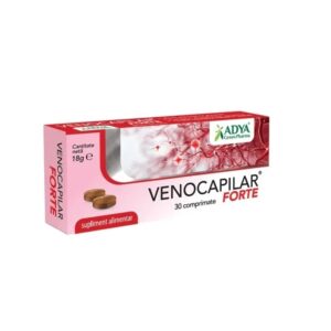 Venocapilar Forte, 30 comprimate Cutie cu comprimate Venocapilar Forte pentru sănătate vasculară.