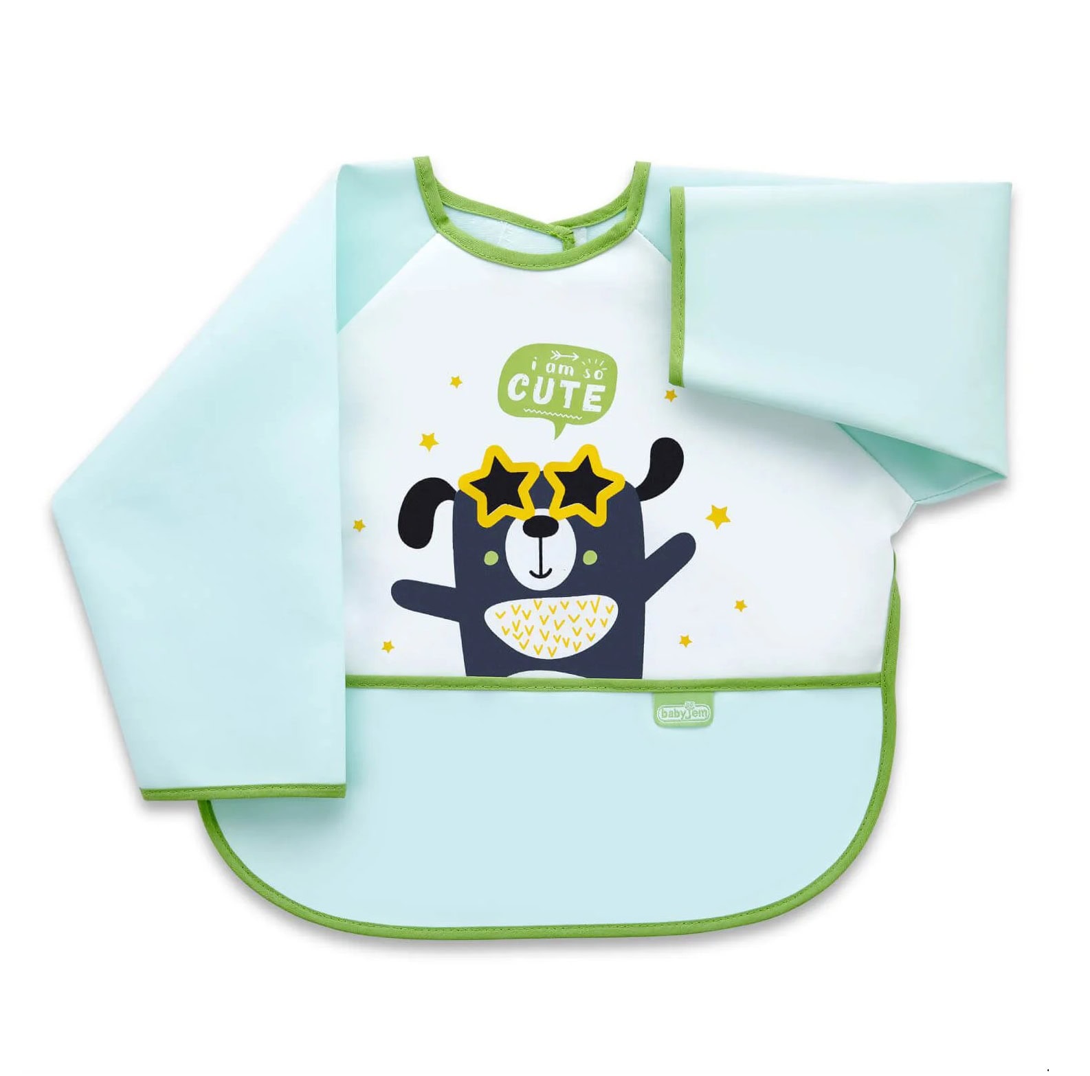 Baveta Verde cu Maneci si Buzunar, Polly Bib, BabyJem