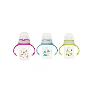 Biberon cu Manere si Tetina din Silicon pentru +3 Luni Baby, 125ml, Minut