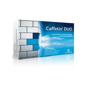 Cutie cu medicament Caffetin Duo pentru dureri și febră.