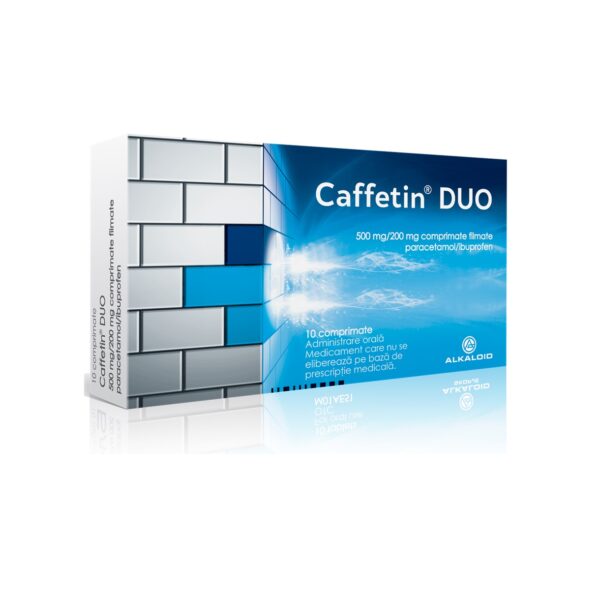 Cutie cu medicament Caffetin Duo pentru dureri și febră.