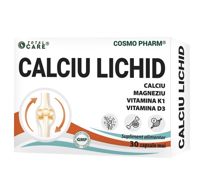 Calciu Lichid 30 Capsule, CosmoPharm