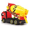 Camion betonier jucarie pentru copii, Dickie Toys, roșu și galben.