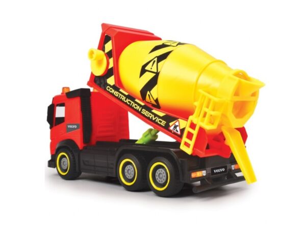 Camion betonier jucarie pentru copii, Dickie Toys, roșu și galben.