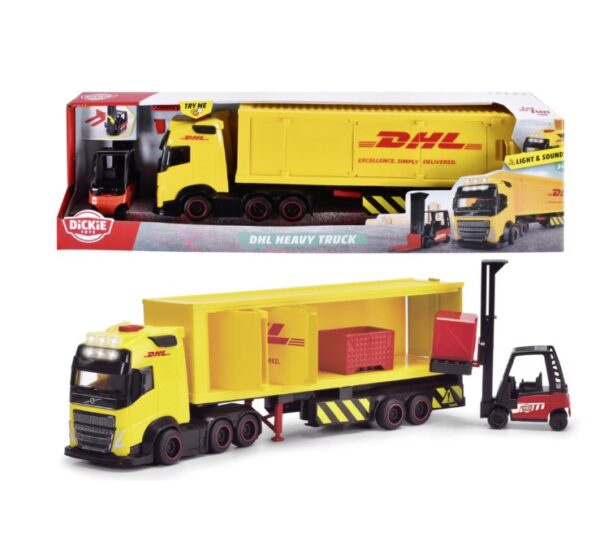 Camion DHL Dickie pentru copii Camion DHL Dickie pentru copii, jucărie de 35cm, pentru +3 ani.