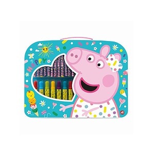 Set de creioane colorate Peppa Pig pentru copii de peste 3 ani.
