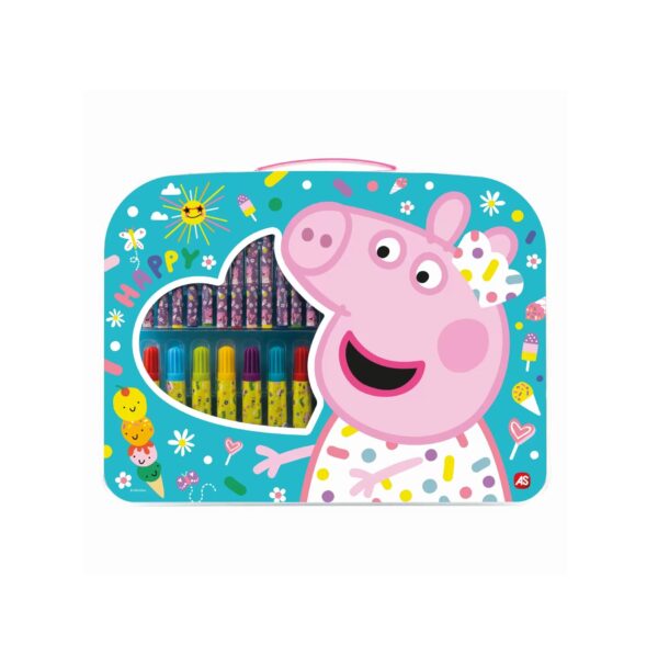 Set de creioane pentru desen Peppa Pig Set de creioane colorate Peppa Pig pentru copii de peste 3 ani.