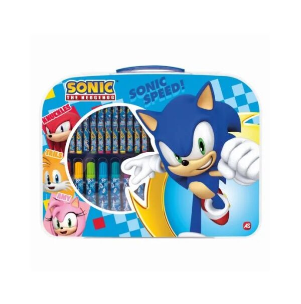 Geantă pentru desen Sonic Geantă pentru desen cu Sonic și personaje din Sonic The Hedgehog.