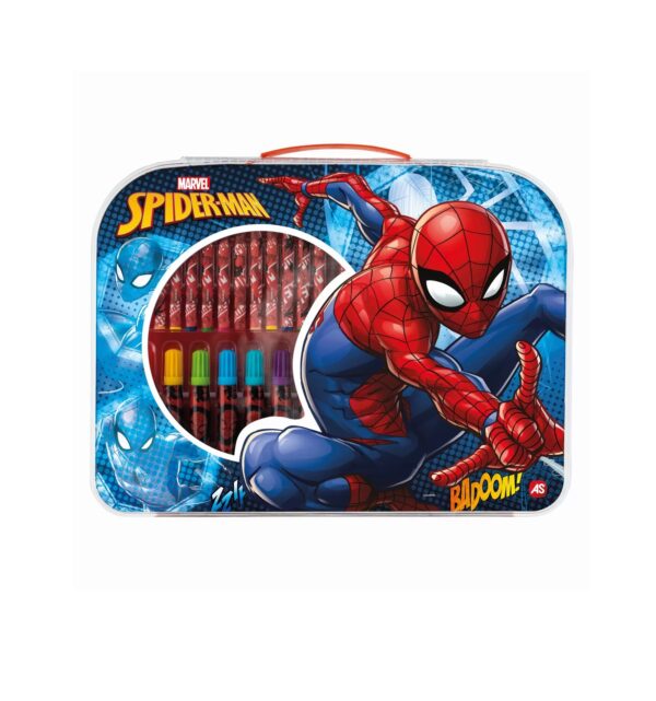 Set de desen Spiderman pentru copii Set de desen Spiderman cu creioane colorate pentru copii.