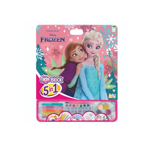 Set de desen Giga Block Disney Frozen Set de desen Giga Block 5 în 1 Disney Frozen pentru copii.
