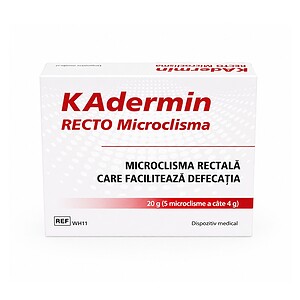 KAdermin Recto Microclisma, 5 Microclisme x 4g, Mba Pharma
