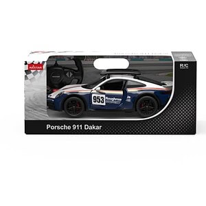 Mașină telecomandă Porsche 911 Dakar Mașină telecomandă Porsche 911 Dakar, scara 1:32, Rastar, pentru colecție.