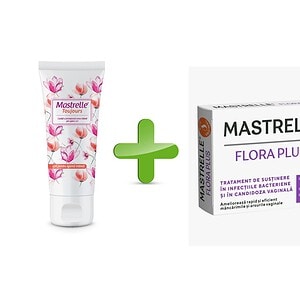Mastrelle Flora Plus Dus Vaginal 10 Plicuri + Mastrelle Toujours Gel Igiena Intima 75 ml