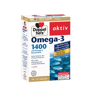 Omega-3, 1400 mg, 30 + 15 Capsule, Doppelherz