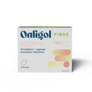Onligol FIBRE - Supliment pentru digestie Cutie Onligol FIBRE cu 20 de comprimate pentru sănătatea digestivă.