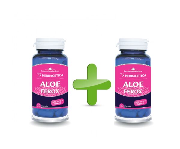 Pachet Aloe Ferox, 30 + 30 capsule, Herbagetica