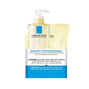pachet-ulei-spalare-hidratant-pentru-piele-uscata-sau-cu-tendinta-atopica-lipikar-ap-400-ml-rezerva-400-ml-la-roche-posay-O44761-farmacia-morpheus Pachet Ulei Spalare Hidratant pentru Piele Uscata sau cu Tendinta Atopica Lipikar AP+, 400 ml + Rezerva, 400 ml, La Roche-Posay