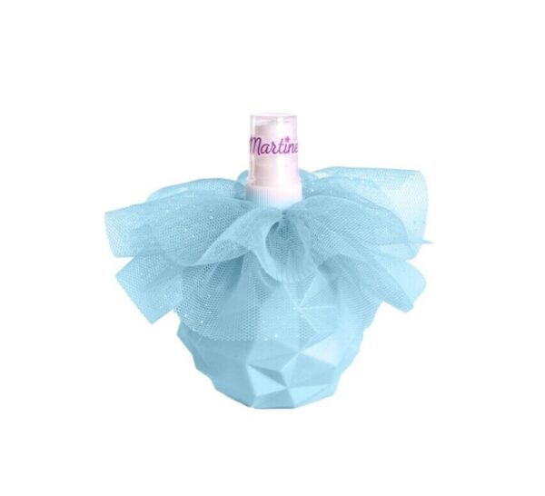 Parfum de Corp Albastru cu Sclipici Parfum de corp albastru cu sclipici, ambalat în punguță de tull.