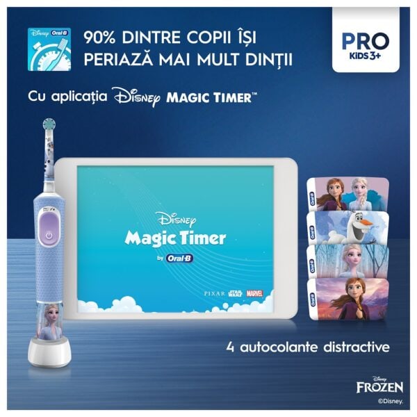 periuta-de-dinti-electrica-vitality-pro-kids-frozen-pentru-copii-3-ani-oral-b-O11930-farmacia-morpheus-2 Periuta de Dinti Electrica Vitality Pro Kids Frozen, Pentru Copii 3 + Ani, Oral-B