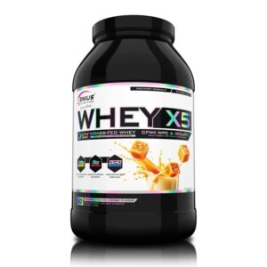 Pudra Proteica cu Aroma de Caramel Sarat, 2000g, Whey-X5 Salted Caramel, Genius Nutrition
