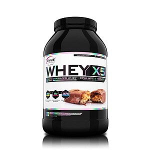 Pudra Proteica cu Aroma de Ciocolată cu Arahide, 2000g, Whey-X5 Chocolate Peanut Crunch, Genius Nutrition