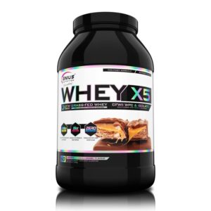 Pudra Proteica cu Aroma de Ciocolată cu Caramel, 2000g, Whey-X5 Chocolate Choco Caramel, Genius Nutrition