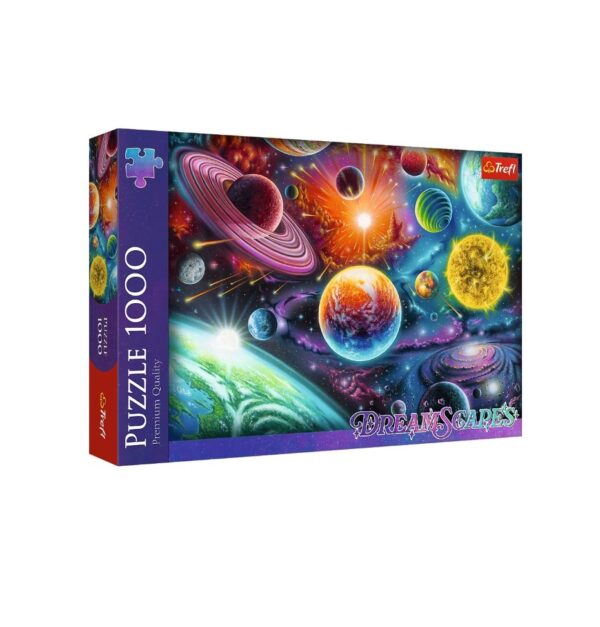Puzzle DreamScapes Aventura Spațială Puzzle spațial cu planete și galaxii pentru copii și colecționari.