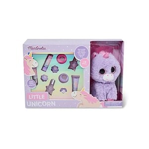 Set Make-Up Little Unicorn Martinelia Set de machiaj pentru copii cu unicorn, incluind produse și jucărie.