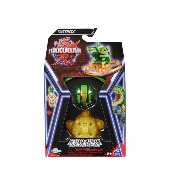 Figurina Bakugan Trox pentru colecție Figurina Bakugan Trox, atac special, pentru joc și colecție.